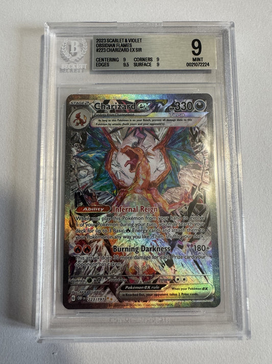 Charizard ex (Glurak ex) 223/197 BGS 9 Beckett Slab, Zert 0021072224