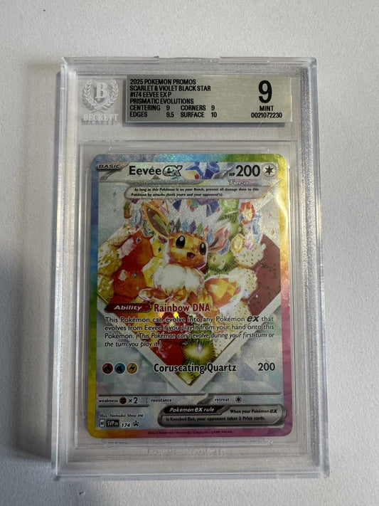 Eevee ex (Evoli ex) 174 BGS 9 Beckett Slab, Zert 0021072230