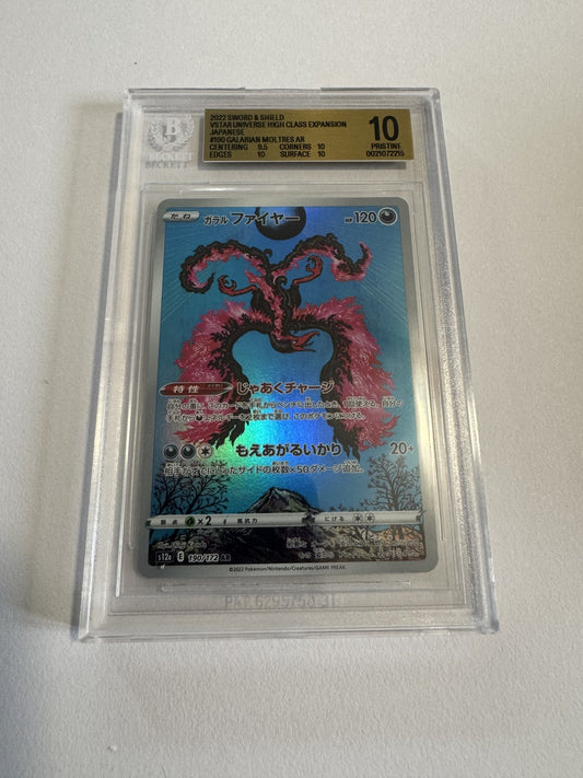 Galarian Moltres (Galar-Lavados) 190/172 BGS 10 Beckett Slab, Zert 0021072215