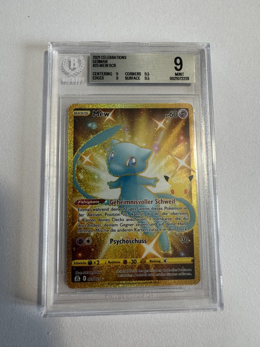 Mew 025/025 BGS 9 Beckett Slab, Zert 0021072228