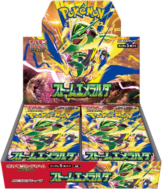 Pokémon Storm Emeralda Booster Display M6, japanische Ausgabe, versiegelt